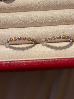 Bomb party Hoop Earrings - Iridescent Multi-Color